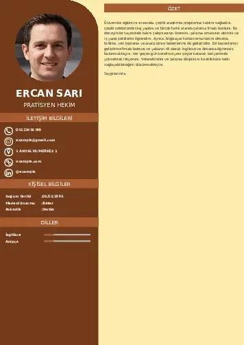 Pratisyen Hekim Cv Örnekleri cv indir